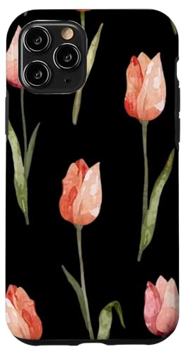 Tulpen Design Soft Watercolor Boho Style on Black Hülle für iPhone 11 Pro Tulpen Design Soft Watercolor Boho Style on Black Hülle für iPhone 11 Pro von Better You Tees Etc.