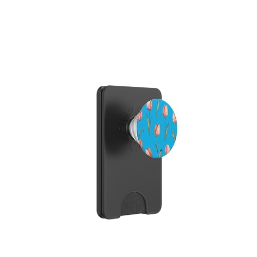 Tulpen Design Soft Watercolor Boho Style on Light Blue PopSockets PopWallet für MagSafe Tulpen Design Soft Watercolor Boho Style on Light Blue PopSockets PopWallet für MagSafe von Better You Tees Etc.