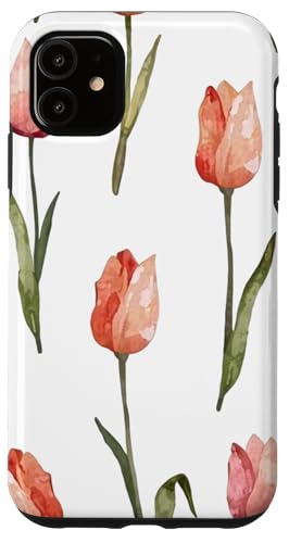 Tulpen Design Soft Watercolor Boho Style on White Hülle für iPhone 11 Tulpen Design Soft Watercolor Boho Style on White Hülle für iPhone 11 von Better You Tees Etc.
