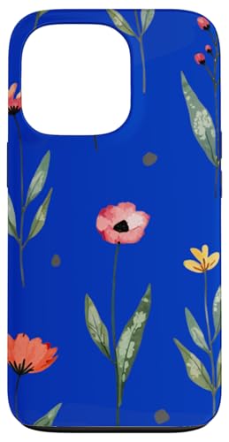 Wildblumen-Design, weich, Aquarell, Boho-Stil, Blumenmuster auf Blau Hülle für iPhone 13 Pro Wildblumen-Design, weich, Aquarell, Boho-Stil, Blumenmuster auf Blau Hülle für iPhone 13 Pro von Better You Tees Etc.