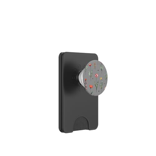 Wildblumen-Design, weich, Aquarell, Boho-Stil, Blumenmuster auf Grau PopSockets PopWallet für MagSafe Wildblumen-Design, weich, Aquarell, Boho-Stil, Blumenmuster auf Grau PopSockets PopWallet für MagSafe von Better You Tees Etc.