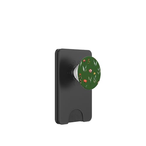 Wildblumen-Design, weich, Aquarell, Boho-Stil, Blumenmuster auf Grün PopSockets PopWallet für MagSafe Wildblumen-Design, weich, Aquarell, Boho-Stil, Blumenmuster auf Grün PopSockets PopWallet für MagSafe von Better You Tees Etc.