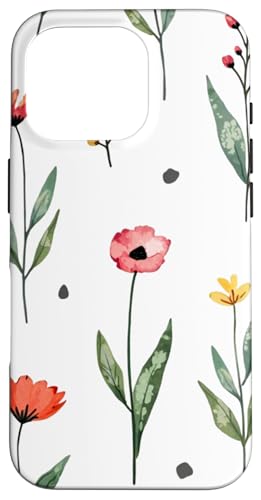 Wildblumen-Design, weich, Aquarell, Boho-Stil, Blumenmuster auf Weiß Hülle für iPhone 16 Pro Wildblumen-Design, weich, Aquarell, Boho-Stil, Blumenmuster auf Weiß Hülle für iPhone 16 Pro von Better You Tees Etc.