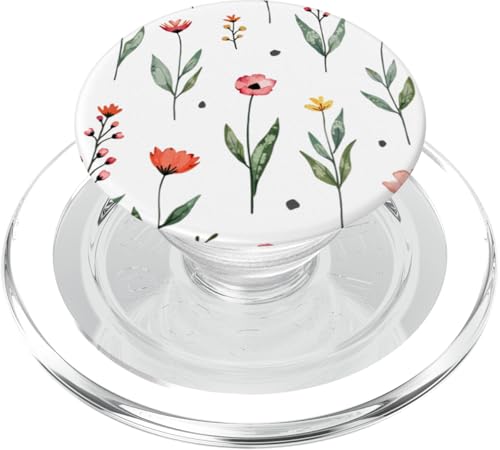 Wildblumen-Design, weich, Aquarell, Boho-Stil, Blumenmuster auf Weiß PopSockets PopGrip für MagSafe Wildblumen-Design, weich, Aquarell, Boho-Stil, Blumenmuster auf Weiß PopSockets PopGrip für MagSafe von Better You Tees Etc.