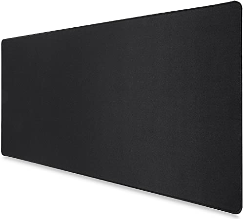 BetterRain erweitertes Gaming-Mauspad, 3 mm dick, Größe XXL, rutschfeste Gummiunterseite, mit genähten Kanten, rutschfeste Unterseite, Büro, Zuhause (schwarz BR-01) von BetterRain