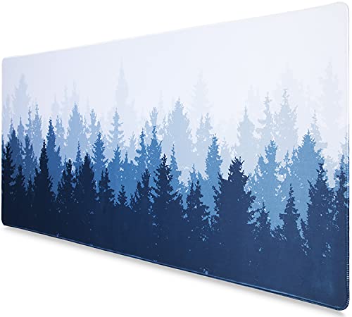 BetterRain erweitertes Gaming-Mauspad, 3 mm dick, XXL, rutschfeste Gummiunterseite, Mauspad mit genähten Kanten, rutschfeste Unterseite, Büro, Zuhause (Baum) von BetterRain