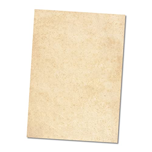 Betterpress® 60 Blatt DIN A5 120 g/m² Gastropapier Briefpapier Vintagepapier, Vintage Altes Papier Speisekartenpapier beidseitig von Betterpress
