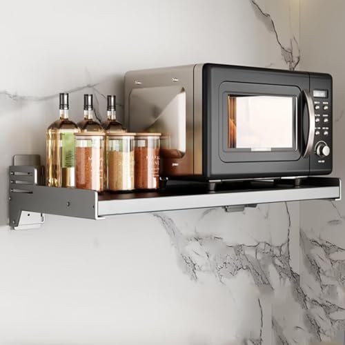 Edelstahl Mikrowelle Regal Küche Mikrowellenhalterung Wand Mikrowelle Backofen Wandhalterungen Regal, Wand-befestigte Küche Regal,55x37x11.5cm Edelstahl Mikrowelle Regal Küche Mikrowellenhalterung Wand Mikrowelle Backofen Wandhalterungen Regal, Wand-befestigte Küche Regal,55x37x11.5cm von Bettschlange
