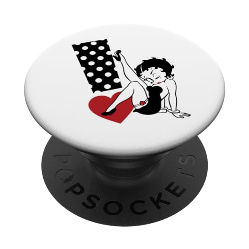 Betty Boop Betty Boop Ausrufeherz mit Punkten PopSockets mit austauschbarem PopGrip von Betty Boop