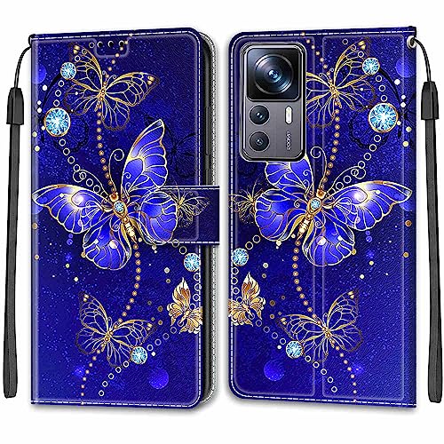 Betunistoy Handyhülle für Xiaomi 12T / Xiaomi 12T Pro Hülle Premium Lederhülle Klappbar Flip Case Tasche Magnet Kartenfach Standfunktion Schutzhülle für Redmi K50 Ultra von Betunistoy