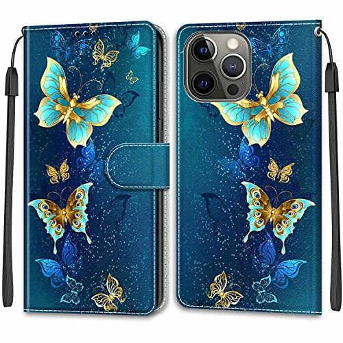 Betunistoy Handyhülle für iPhone 13 Pro Hülle, Standfunktion Kartenfach Wallet Premium Leder Schutzhülle iPhone 13 Pro Flip Case Cover Stoßfeste Klapphülle von Betunistoy