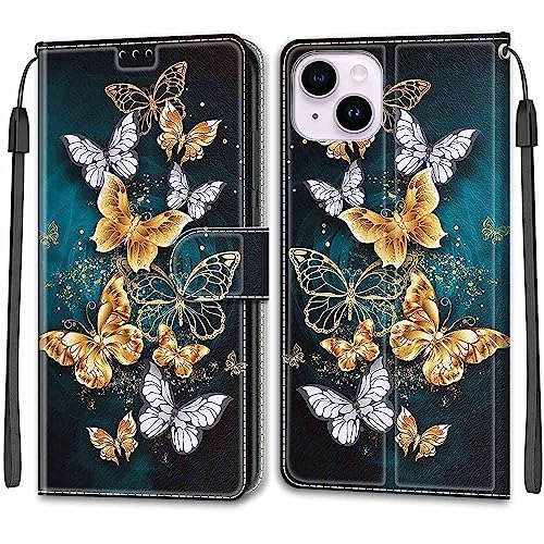 Betunistoy Handyhülle für iPhone 14 Plus 6,7 Zoll Hülle Premium Lederhülle Klappbar Flip Case Tasche Magnet Kartenfach Standfunktion Schutzhülle für iPhone 14 Plus von Betunistoy