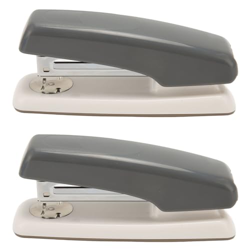 2pcs Desktop -Heftkleber mit 20 Blechkapazität, Tischhefter für die Büro -Heimschule (Grau) von Beufee