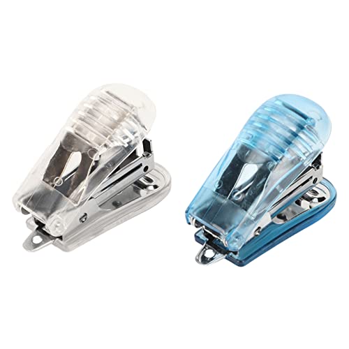 2pcs Mini Hefter, kleiner Hefter 20 Blätter Kapazitätshebel Mini Desktop Hefter Mini -Schulversorgungs -Kit für 24 Pin 6Pin (White Blue) von Beufee
