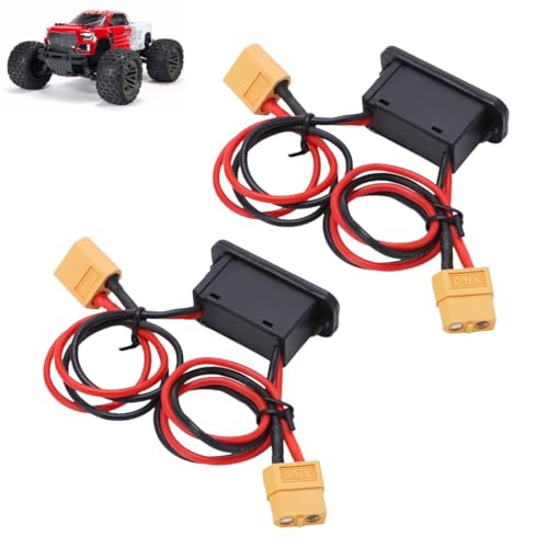 2pcs RC -Flugzeugschalter, Hochstromschalter Fernbedienungsteil Zubehör mit XT60 -Stecker für RC -Automodellflugzeugmodellmodell 2pcs RC -Flugzeugschalter, Hochstromschalter Fernbedienungsteil Zubehör mit XT60 -Stecker für RC -Automodellflugzeugmodellmodell von Beufee