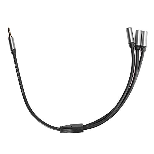 3,5-mm-Audiokabel-Splitter, 1 Stecker auf 3 Buchsen, Stereo-Kabel, Kopfhörer-Splitter, Aux-Splitter-Kabel für Computer-Media-Player von Beufee