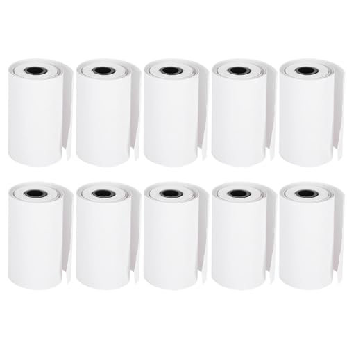 Beufee 10 Stück Mini-Druckerpapier, Thermopapier, Thermo-Aufkleberpapierrollen, Mini-Drucker-Aufkleberpapier, selbstklebendes Aufkleberpapier, falsche Frage, Fotodruck, von Beufee