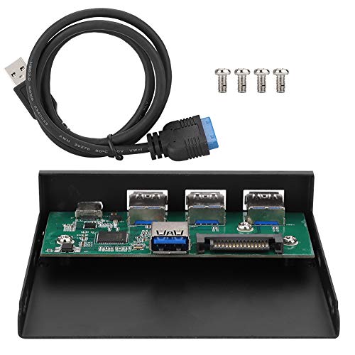 Beufee Frontplatte USB, Kartenleser Und SD-Kartenleser Für PC, 3-Port USB3.0 1-Port USB3.1 Typ-C-Schnittstelle Legierung Erweiterungskartenfeld, Schwarz Beufee Frontplatte USB, Kartenleser Und SD-Kartenleser Für PC, 3-Port USB3.0 1-Port USB3.1 Typ-C-Schnittstelle Legierung Erweiterungskartenfeld, Schwarz von Beufee