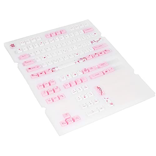 Beufee PBT-Tastenkappen, 132 Tasten, Farbsublimation, Niedliche Tastenkappen, Mechanische Tastaturen, Individuelle Tastenkappen von Beufee