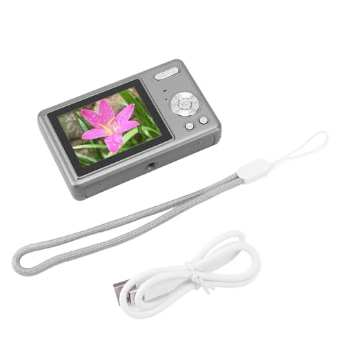 Digitalkamera, 12 MP 1080p 2.4in TFT -Bildschirm 16x Zoom Auto Focus Vlogging Camera Kompaktkamera für Kinder vlog (Grau) von Beufee
