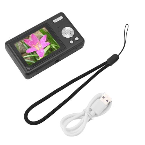 Digitalkamera, 12 MP 1080p 2.4in TFT -Bildschirm 16x Zoom Auto Focus Vlogging Camera Kompaktkamera für Kinder vlog (Schwarz) von Beufee