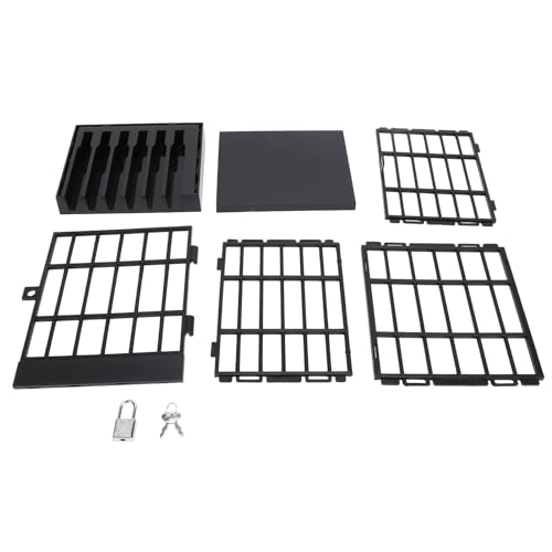 Handy Gefängnis, 6 Slots Handy Gefängnissperre mit Schlüssel für die Zeit Party Spaß im Klassenzimmer Home Family Spaß (All Black) von Beufee