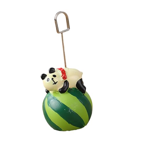 Notizhalter, Foto-Clip-Ständer, Tischnummernhalter, Foto-Displayständer, Memo-Display-Klemme, Notiz-Nachrichtenkarten-Display, Pick-Ständer, Harz, Heimdekoration (Panda) von Beufee