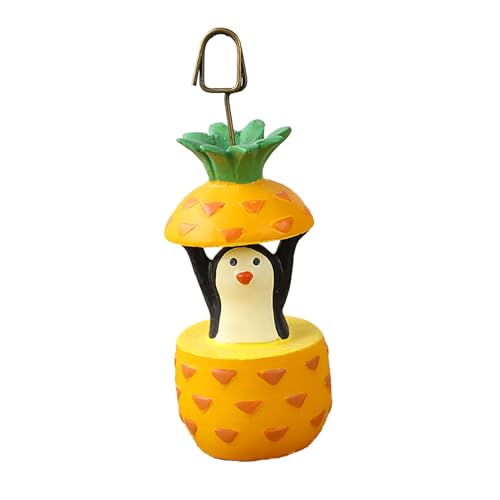 Notizhalter, Foto-Clip-Ständer, Tischnummernhalter, Foto-Displayständer, Memo-Display-Klemme, Notiz-Nachrichtenkarten-Display, Pick-Ständer, Harz, Heimdekoration (Pinguin) von Beufee