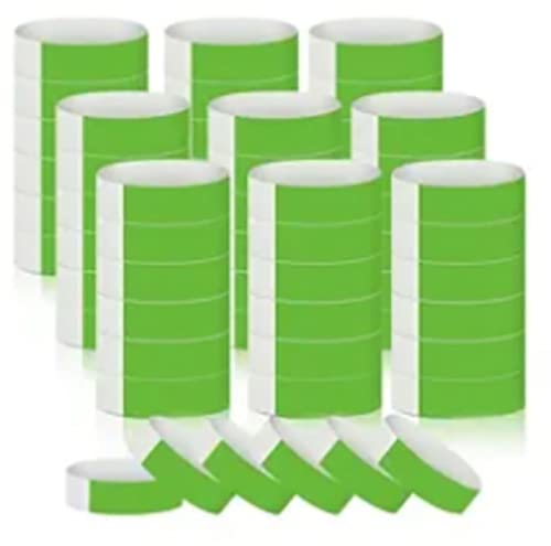 Papierkristbänder, 600pcs wasserdichte Handbänder wasserdichte Armbänder Neon -Handgelenkbänder für Vergnügungspark -Events (Grün) von Beufee