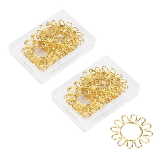Sonnenblumenformpapierclips, 20pcs Paperclip Lesezeichen Sunflower Office Supplies Goldbeschaffung Schreibwarenbedarf Sonnenblumenformpapierclips, 20pcs Paperclip Lesezeichen Sunflower Office Supplies Goldbeschaffung Schreibwarenbedarf von Beufee