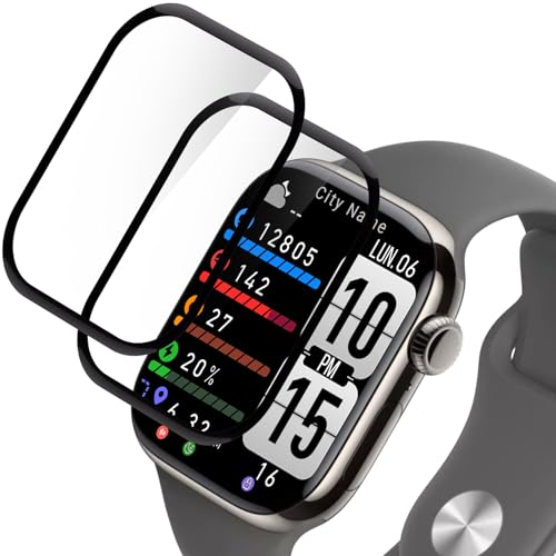 2 Stück Schutzfolie für Apple Watch Series 10 42mm Panzer schutzglas, fullscreen panzerglas, 9H Härte, Anti-Kratzen für Apple Watch Series 10 42mm schutzfolie von Beukei