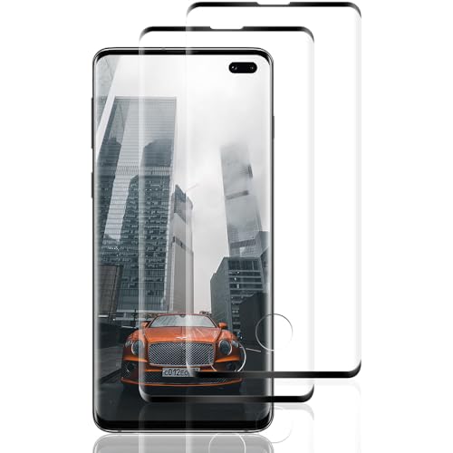 Beukei 2 Stück Panzer Schutz Glas für Samsung Galaxy S10 Plus/S10+, Panzerglasscheibe,[9H Härte][HD Klare][Blasenfrei][Anti-Kratzen] Glasschutz Folie von Beukei