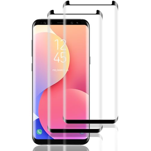 Beukei 2 Stück Panzer Schutz Glas für Samsung Galaxy S8 Plus/S8+, Schutzfolie Film,[9H Härte][HD Klare][Blasenfrei][Anti-Kratzen] Glass Screen Protector von Beukei