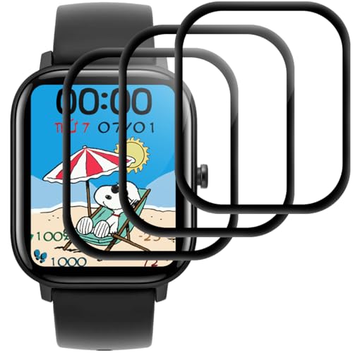 Beukei 3 Stück Panzer Schutz Glas für Amazfit GTS 2 mini, Schutzfolie Film,[9H Härte][HD Klare][Blasenfrei][Anti-Kratzen] Glass Screen Protector von Beukei