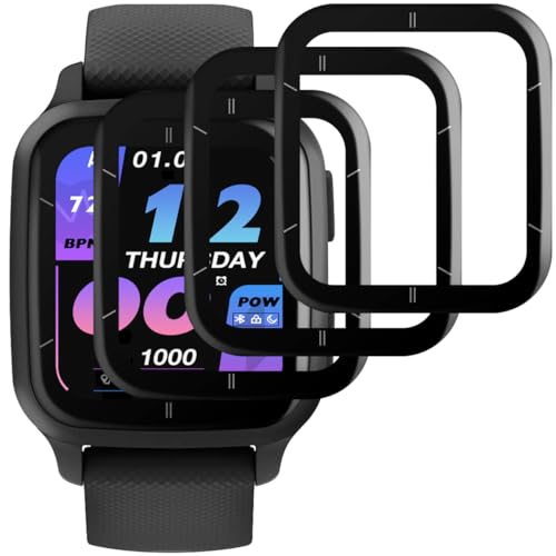 Beukei 3 Stück Panzer Schutz Glas für Garmin Venu Sq 2/ Sq 2 Music, Displayschutzfolie,[9H Härte][HD Klare][Blasenfrei][Anti-Kratzen] Film Panzer von Beukei