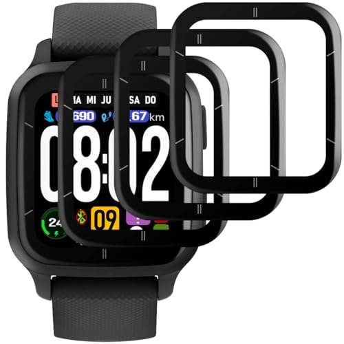 Beukei 3 Stück Panzer Schutz Glas für Garmin Venu Sq 2/ Sq 2 Music, Handy Folie Film,[9H Härte][HD Klare][Blasenfrei][Anti-Kratzen] panzerglas schutzfolie von Beukei
