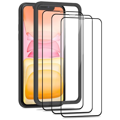 Beukei 3 Stück Panzer Schutz Glas für iPhone 11/ iPhone XR mit Installationsrahmen, Schutzfolie, HD Glas Displayschutz, 9H Härte, Anti- Kratzer,Blasenfrei,Glass Beukei 3 Stück Panzer Schutz Glas für iPhone 11/ iPhone XR mit Installationsrahmen, Schutzfolie, HD Glas Displayschutz, 9H Härte, Anti- Kratzer,Blasenfrei,Glass von Beukei