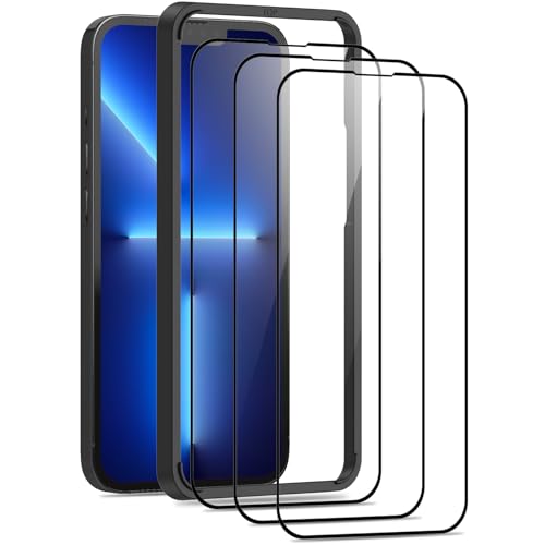 Beukei 3 Stück Panzer Schutz Glas für iPhone 13 Pro Max mit Installationsrahmen, Schutzfolie, HD Glas Displayschutz, 9H Härte, Anti- Kratzer,Blasenfrei, Panzerfolie Beukei 3 Stück Panzer Schutz Glas für iPhone 13 Pro Max mit Installationsrahmen, Schutzfolie, HD Glas Displayschutz, 9H Härte, Anti- Kratzer,Blasenfrei, Panzerfolie von Beukei