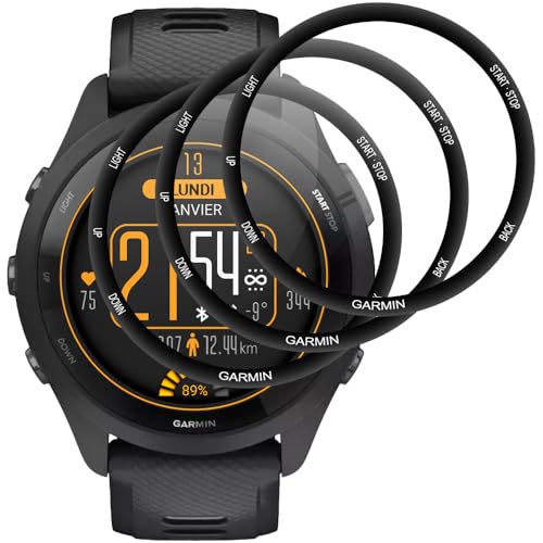 Beukei Panzer Schutz Glas für Garmin Forerunner 265, 3 Stück handy folie[Anti-Kratzen][Sans Bulless][Fingerabdruck kompatibel][9H Härte] schutzfolien von Beukei