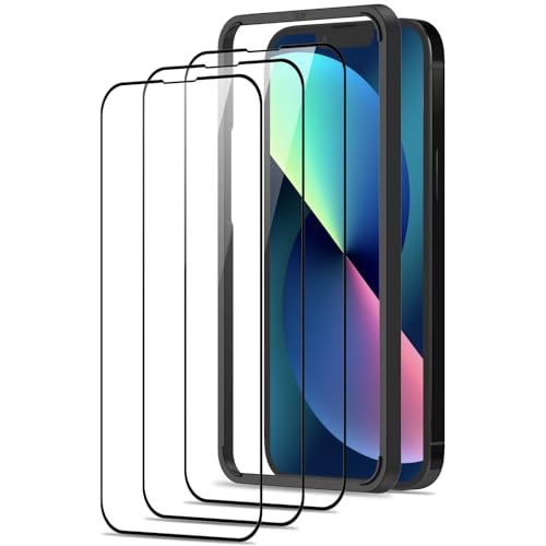 Beukei Panzer Schutz Glas für iPhone 13/13 Pro/ 14 mit Installationsrahmen, 3 Stück Schutzfolie, Panzer schutzglas[HD Glas Displayschutz][9H Härte][Anti-Kratzen] Glass von Beukei
