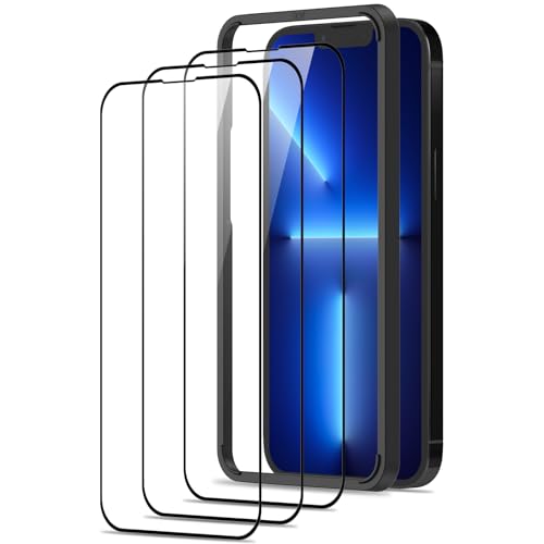 Beukei Panzer Schutz Glas für iPhone 13 Pro Max mit Installationsrahmen, 3 Stück Schutzfolie, Panzer schutzglas[HD Glas Displayschutz][9H Härte][Anti-Kratzen] Glass von Beukei