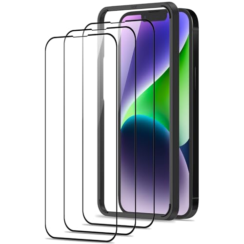Beukei Panzer Schutz Glas für iPhone 14 Plus mit Installationsrahmen, 3 Stück Schutzfolie, Panzer schutzglas[HD Glas Displayschutz][9H Härte][Anti-Kratzen] Glass von Beukei