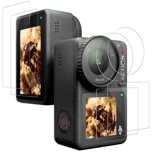 Beukei Schutzfolie Panzer Glas für Dji Osmo Action 4, Panzer Folie Objektivschutz Frontschutz, [9H Härte] [HD Klare] [Anti-Kratzen] Handyfolie von Beukei