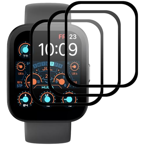 Panzer Schutz Glas für Amazfit Bip 5, 3 Stück Handyfolie[Anti-Kratzen][Fingerabdruck kompatibel][9H Härte]Screen Protector von Beukei