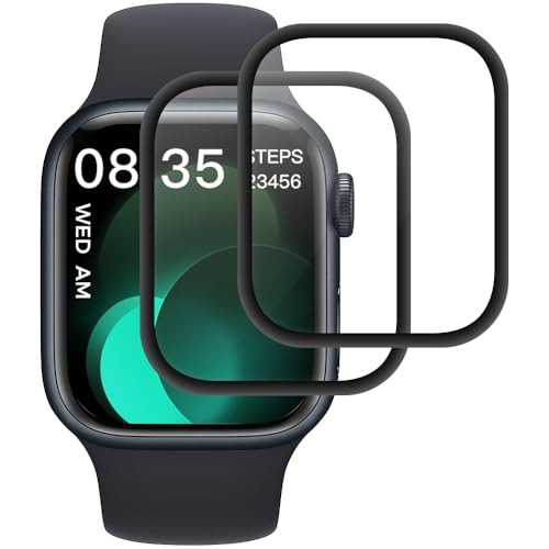 Panzer Schutz Glas für Apple Watch Series 7/8/9 41mm, 2 Stück SchutzDisplayschutzn[Anti-Kratzen][Sans Bulless][Fingerabdruck kompatibel][9H Härte]Displayschutz von Beukei