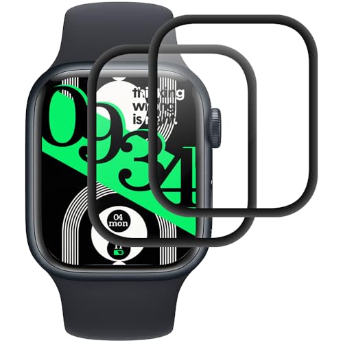 Panzer Schutz Glas für Apple watch Series 7/8/9 41mm, 2 Stück Handyfolie[Anti-Kratzen][Fingerabdruck kompatibel][9H Härte]Screen Protector von Beukei