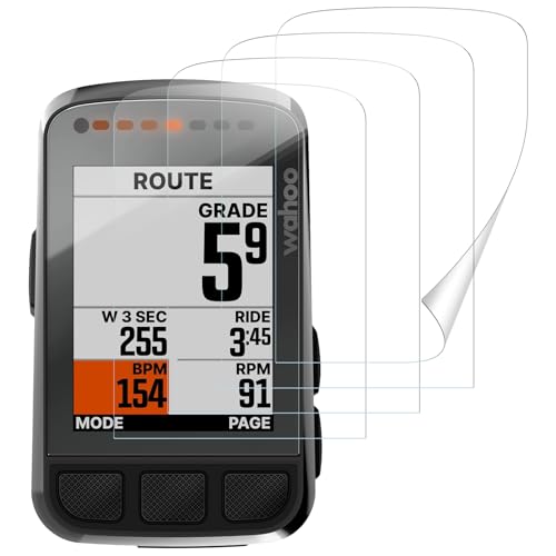 Weicher TPU Schutzfolie für WAHOO ELEMNT BOLT V2, 4 Stück Display Folie Weich HD[Blasenfrei] Film von Beukei