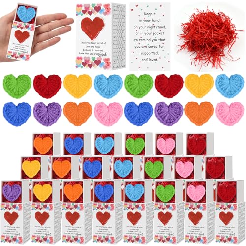 Beupy 48 Sets Pocket Hug Token Bulk Crochet Little Pocket Heart Inspirational Greeting Cards Exchange Gift Thank You for Women Friend Colleagues Family Distance Social Present Beupy 48 Sets Pocket Hug Token Bulk Crochet Little Pocket Heart Inspirational Greeting Cards Exchange Gift Thank You for Women Friend Colleagues Family Distance Social Present von Beupy