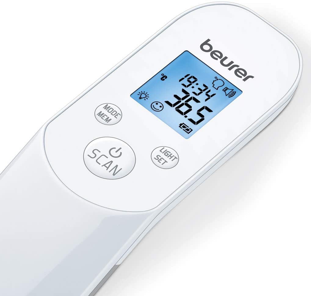 Beurer FT 85 kontaktloses digitales Infrarotthermometer, Fieberthermometer zur hygienischen und sicheren Messung der Körpertemperatur an der Stirn (795.06) von Beurer