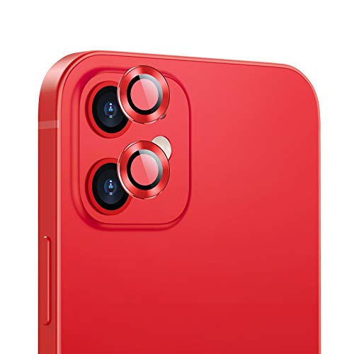 Bewahly Kamera Schutzfolie Kompatibel mit iPhone 12/12 Mini, HD Klar Panzerfolie 9H Härte Anti-Kratzer Anti-Dust Kameraschutz Linse Glas Folie für iPhone 12/12 Mini - Rot von Bewahly